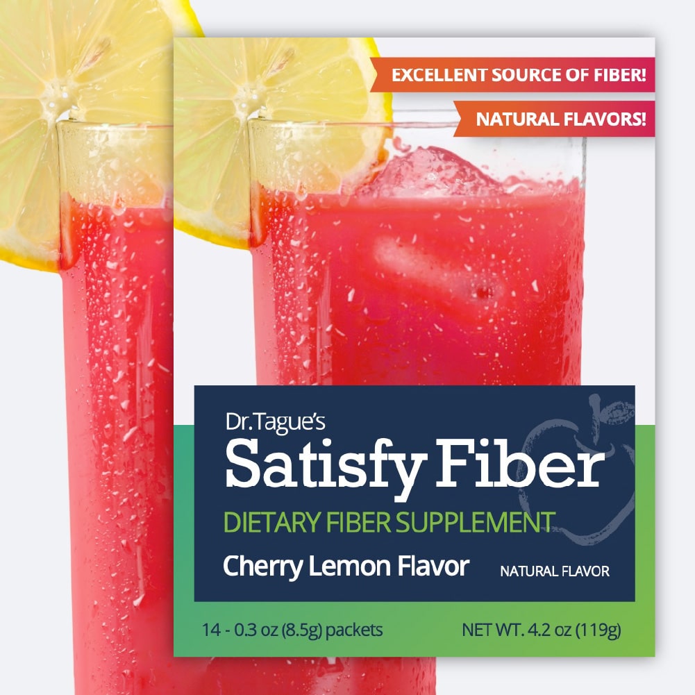 Dr. Tague's Satisfy Fiber Dietary Fiber Powder Blend - Cherry Limeade